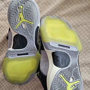 Jordan Black and Yellow Basketball Shoes